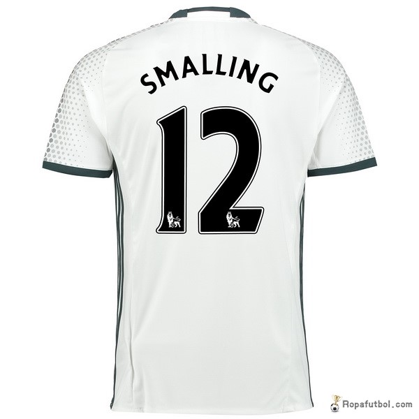 Camiseta Manchester United Replica Tercera Ropa Smalling 2016/17 Blanco